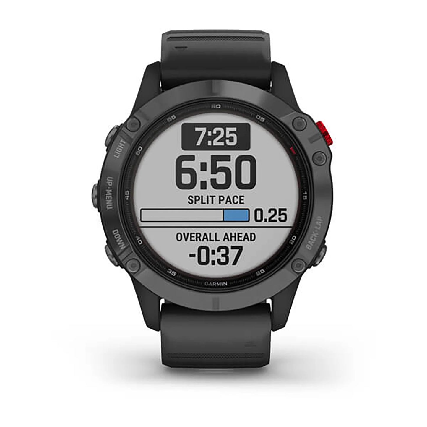 GARMIN FENIX 6 SILICONE BLACK STRAP FULL COLOR DISPLAY DIAL WATCH - 010-02410-15
