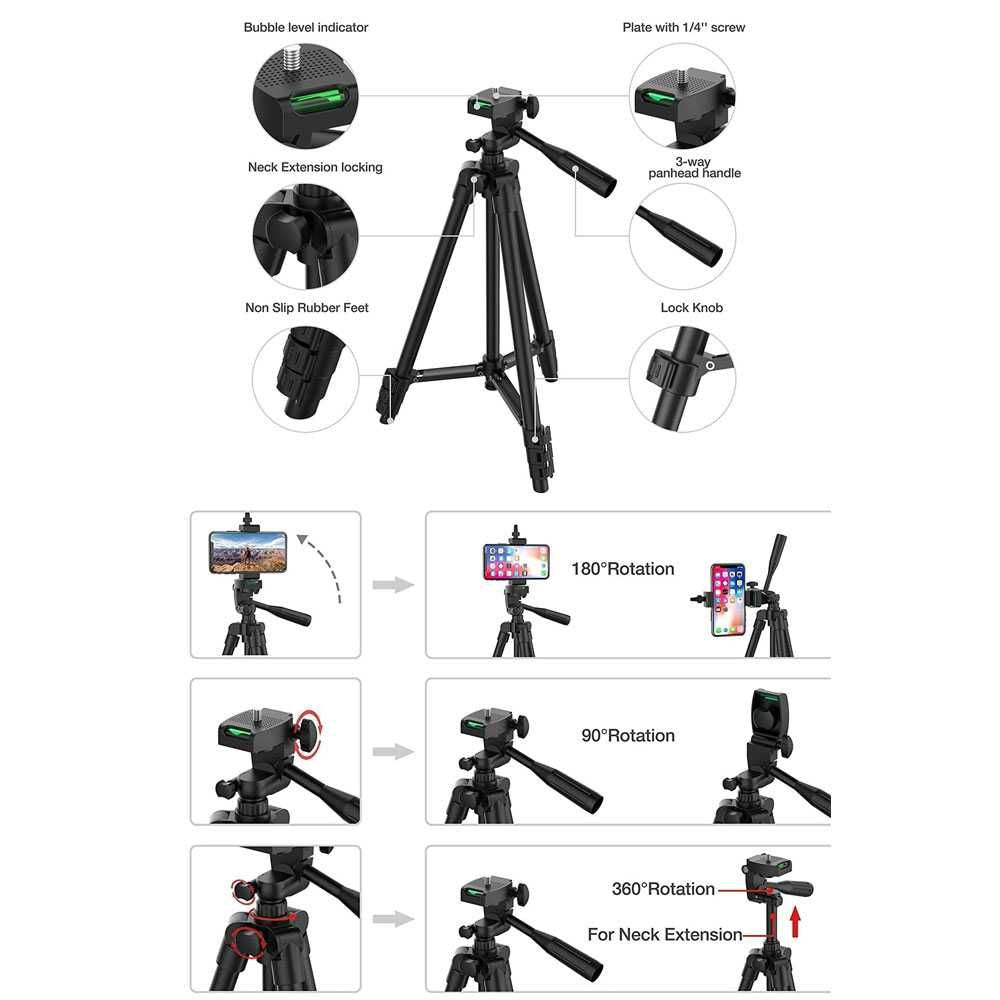 YUNFENG 3388 Professional Foldable Heavy Duty Tripod