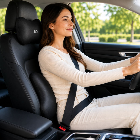 Jbq Car Headrest and Lumbar Support Cushion Set