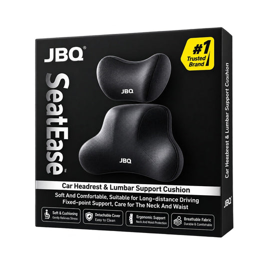 Jbq Car Headrest and Lumbar Support Cushion Set