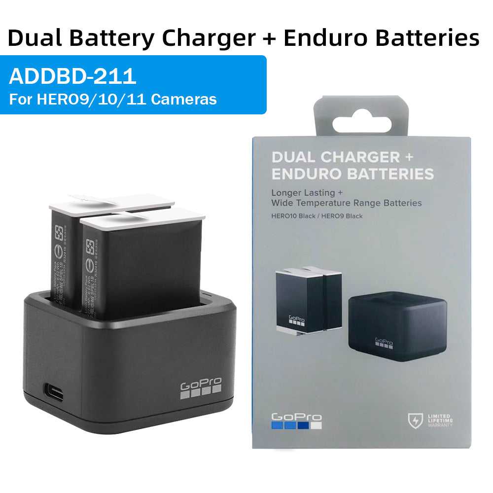 GoPro Dual Battery Charger for HERO11 Black/HERO10 Black/HERO9 Black