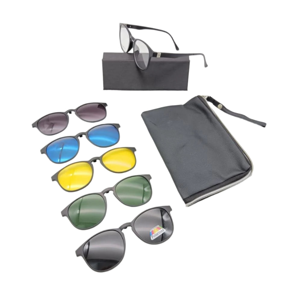 Magnetic 5Pcs Polarized Clip on Sunglasses
