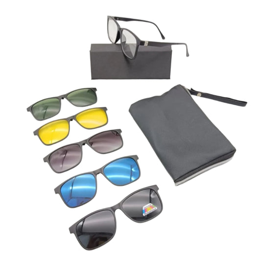 Magnetic 5Pcs Polarized Clip on Sunglasses