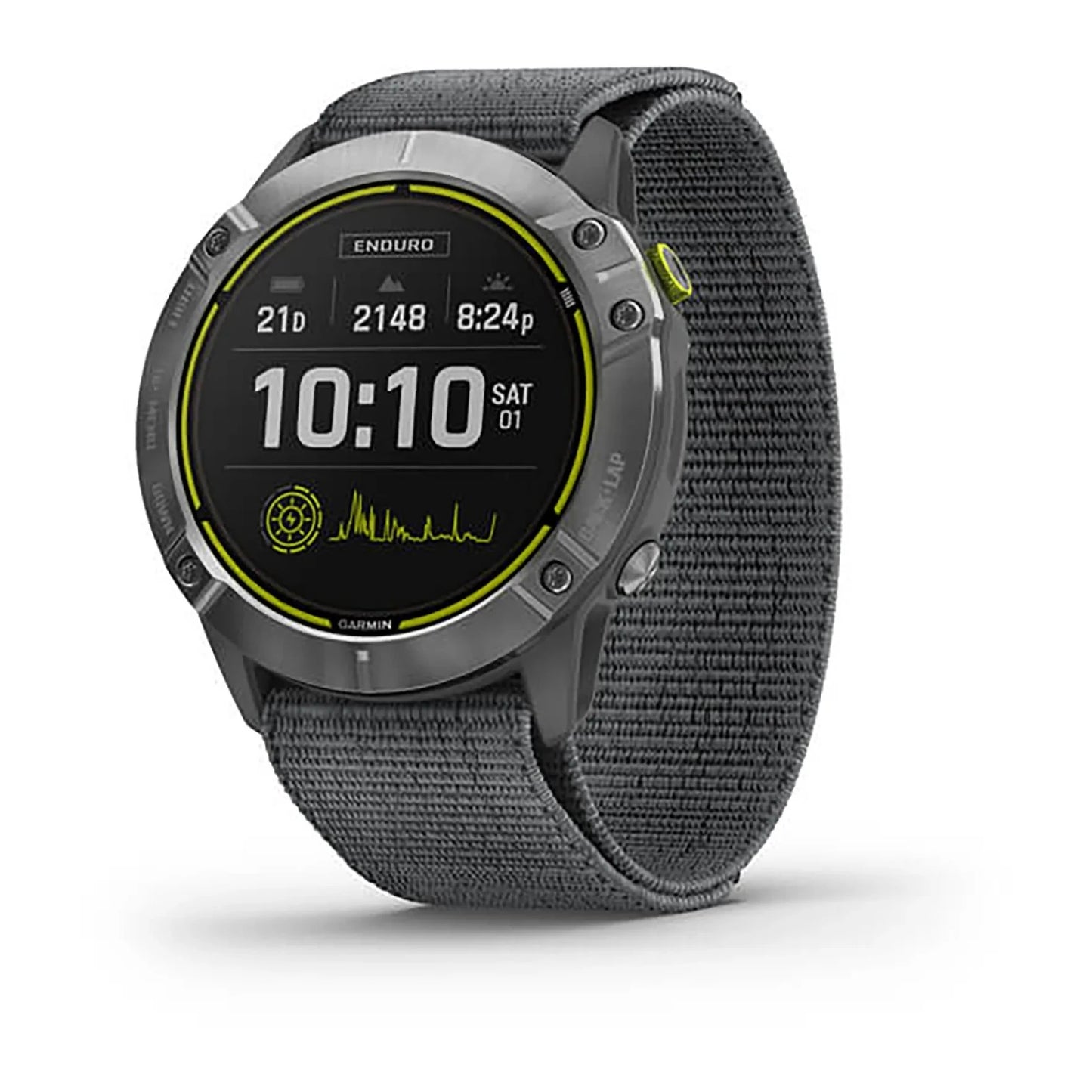 GARMIN ENDURO NYLON GREY STRAP FULL COLOR DISPLAY DIAL WATCH - 010-02408-00