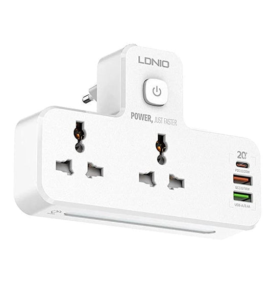 Ldnio 2500W 10A Extension Power Strip With USB Ports