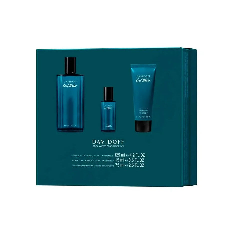 Davidoff Cool Water (M) Set EDT 125ml + EDT 15ml + Sg 75ml