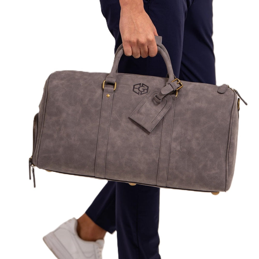 EGL Vegan Suede Leather Duffle Bag