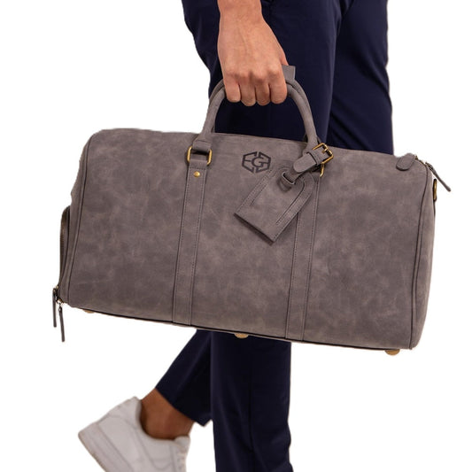 EGL Vegan Suede Leather Duffle Bag