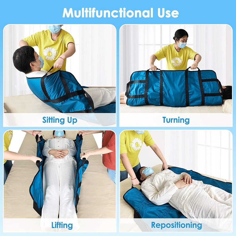 NEPPT Positioning Bed Pad Transfer Board Draw Sheets for Hospital Bed with Handles Patient Lift