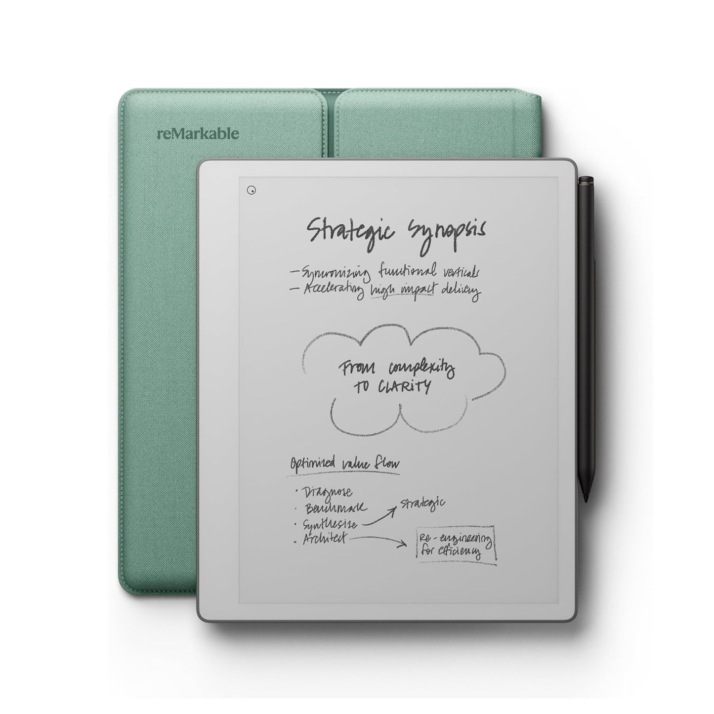 Remarkable Paper Pure with Marker Plus and Ocean Blue Sleeve Folio