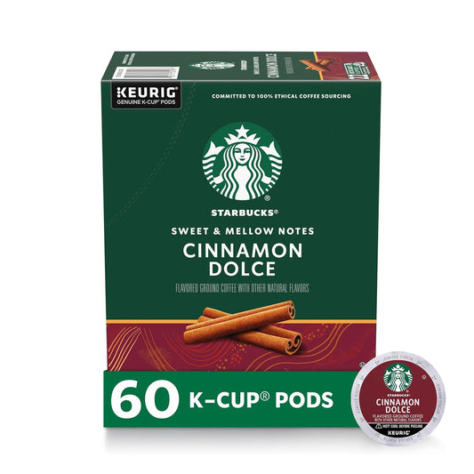 Starbucks Cinnamon Dolce Flavored Blonde Light Roast Single Cup Coffee for Keurig Brewers