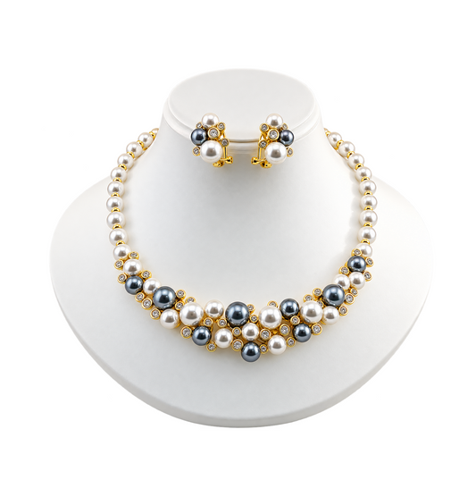 Viennois Womens Royal Pearl Elegance Jewelry Set