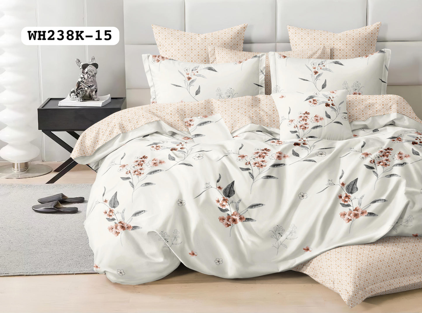 Warm House 6 Pcs Duvet Cover Set Elegant