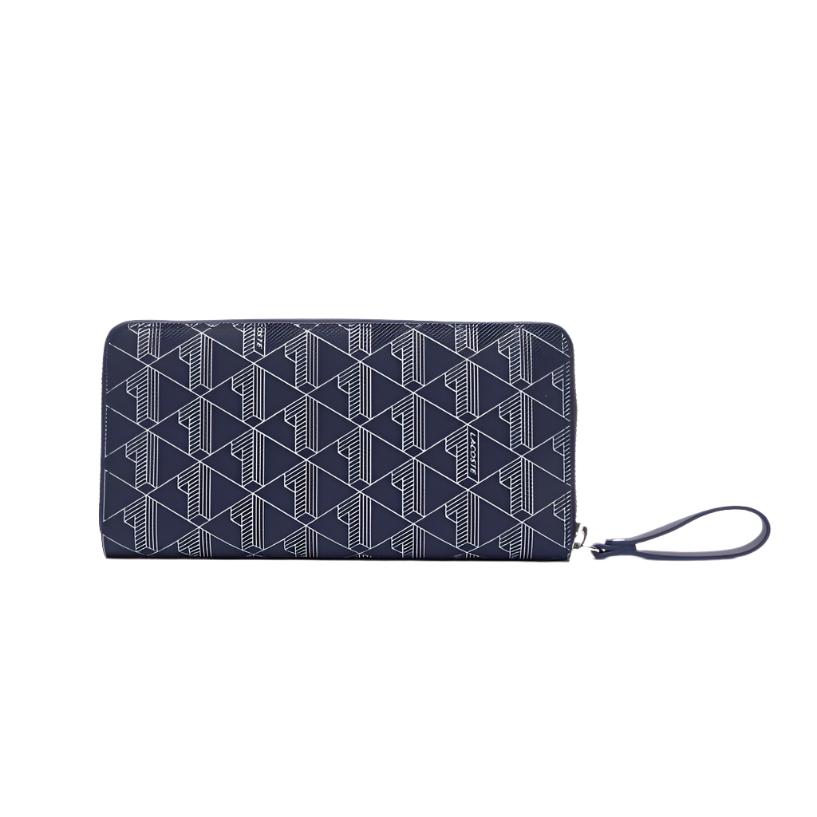 Women's Lacoste Monogram Print Zip Wallet