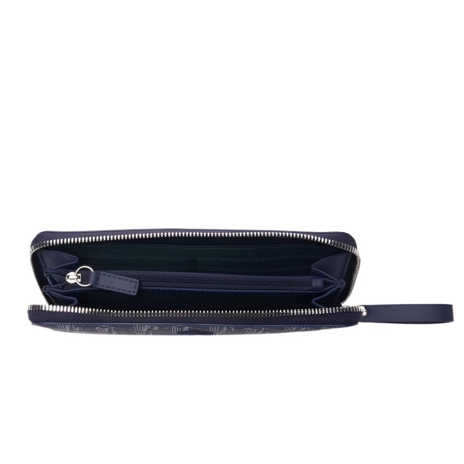 Women's Lacoste Monogram Print Zip Wallet