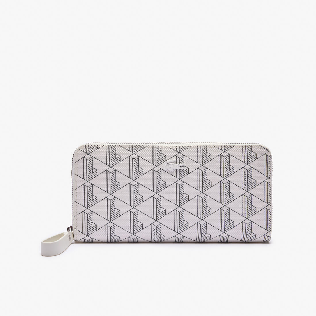 Women's Lacoste Monogram Print Zip Wallet