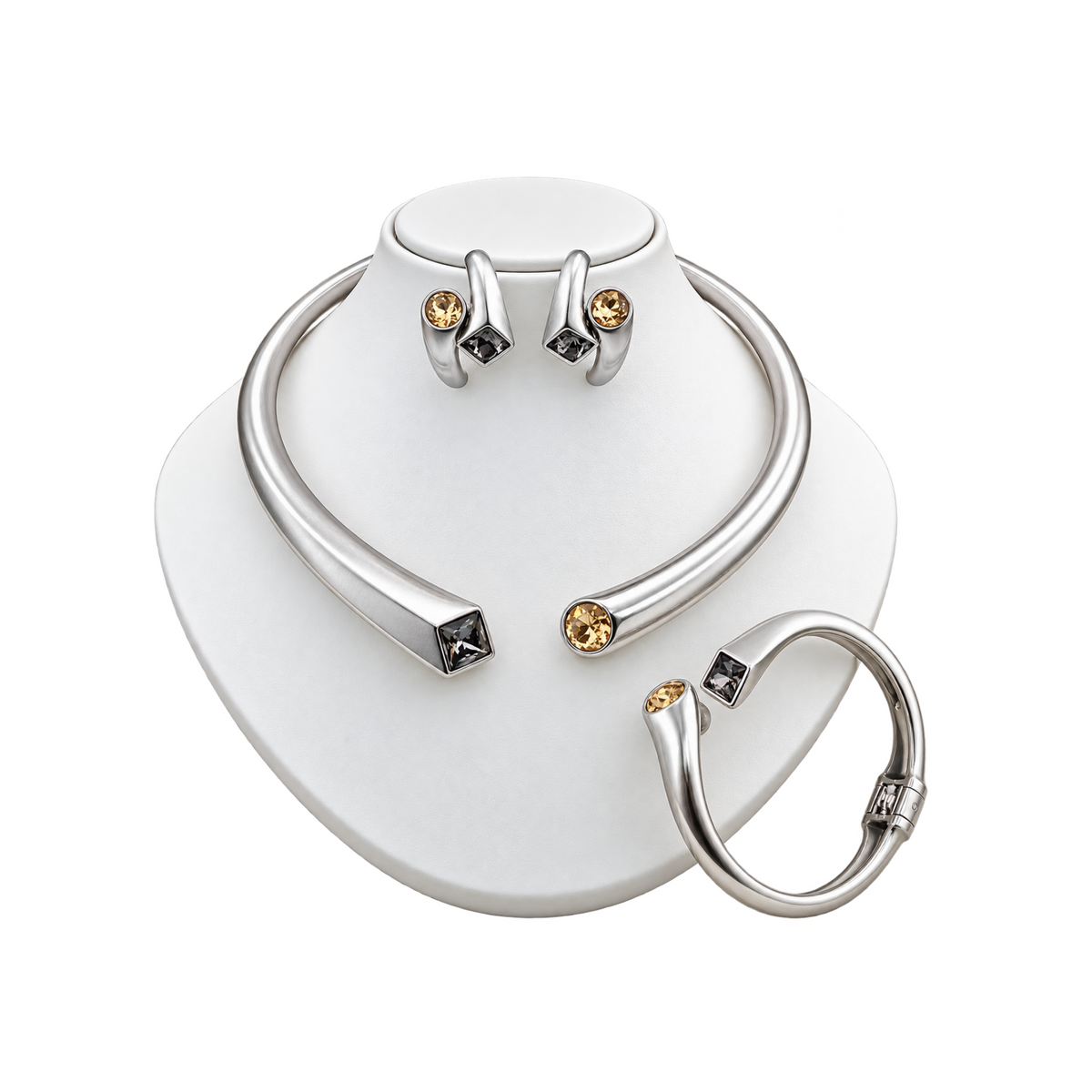 Viennois Womens Silver Champagne Set