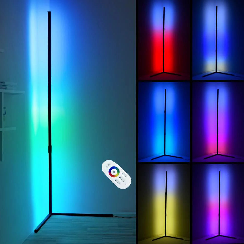 LED RGB Corner Floor Lamp with RGB Remote