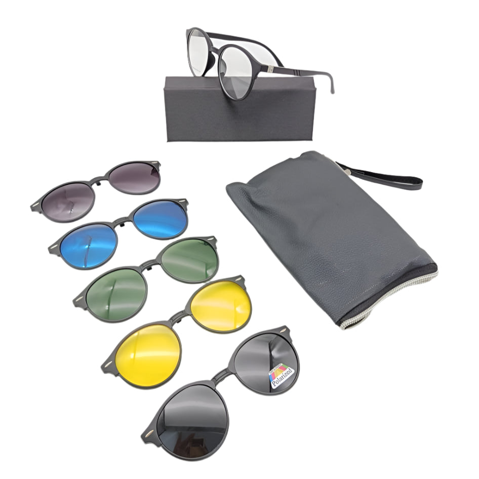 Magnetic 5Pcs Polarized Clip on Sunglasses