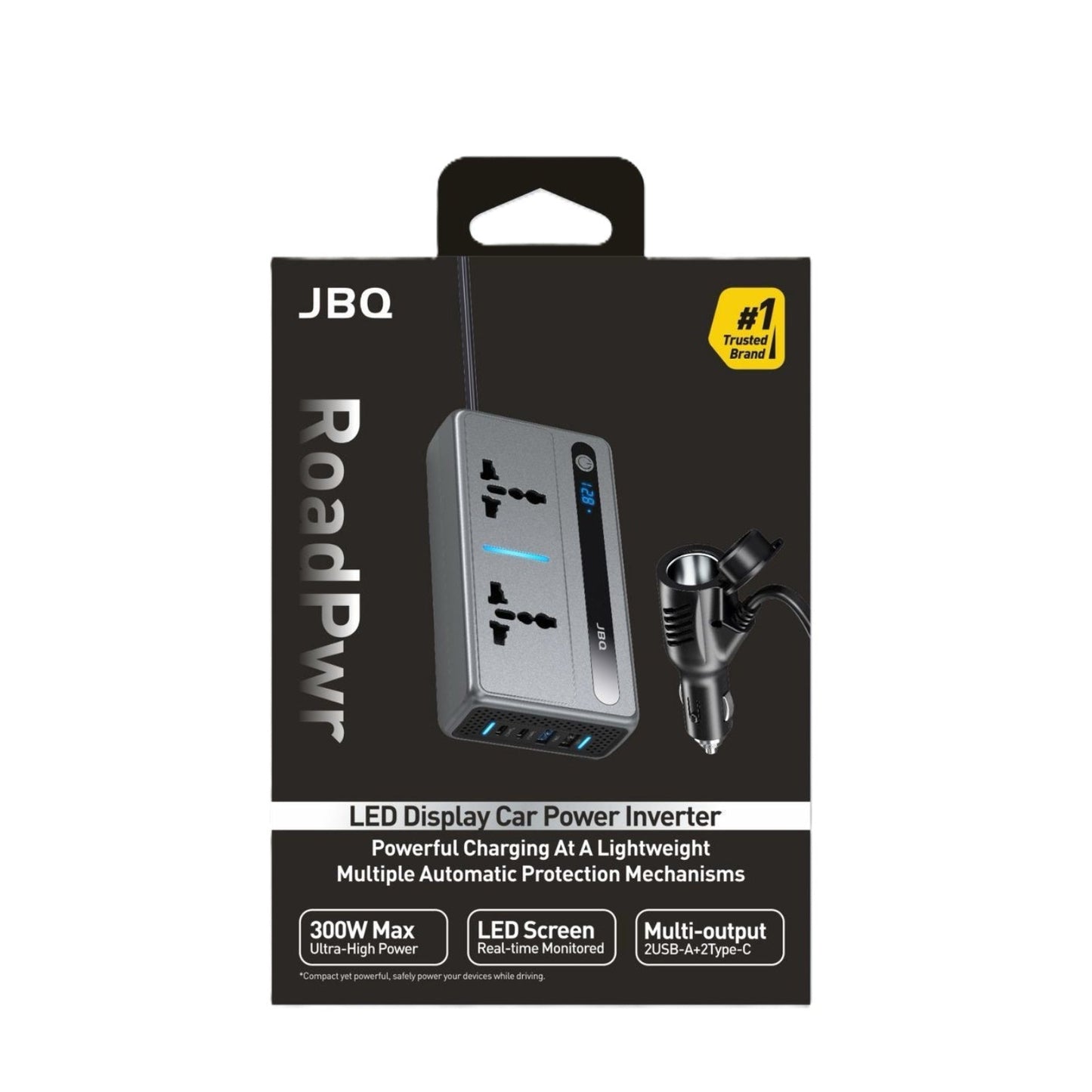 JBQ Road Pwr LED Display car power Inverter 300w max