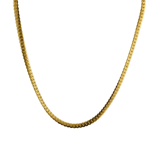 PALMONAS 18k Gold Tone Plated Thick Spiral Gold Chain for Men