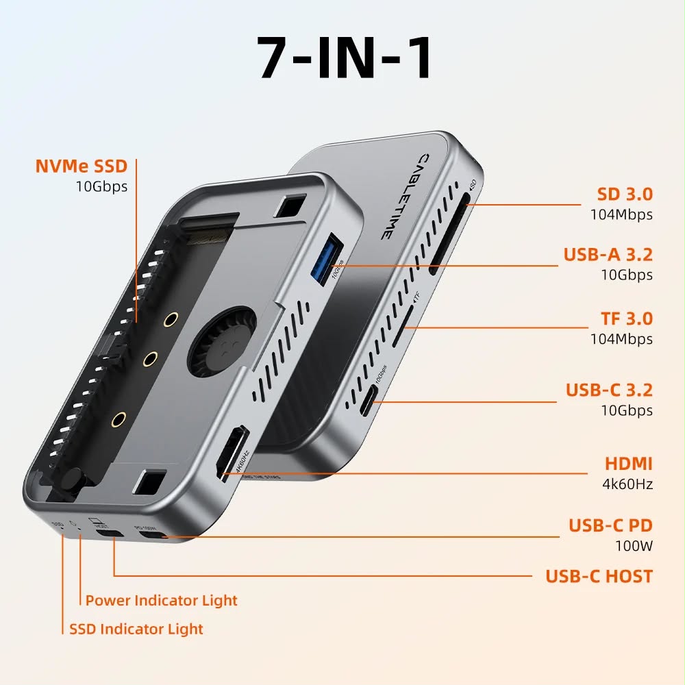 Acasis 10Gbps Magnetic Docking Station & SSD Enclosure
