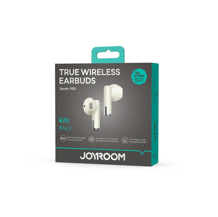 JR-PB3 True Wireless Bluetooth Earphones Beige