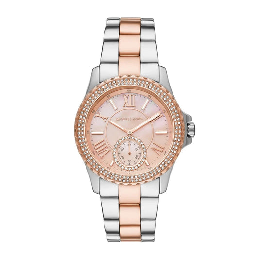 MICHAEL KORS EVEREST WOMEN'S MOTHER OF PEARL DIAL STAINLESS STEEL WATCH - MK7402